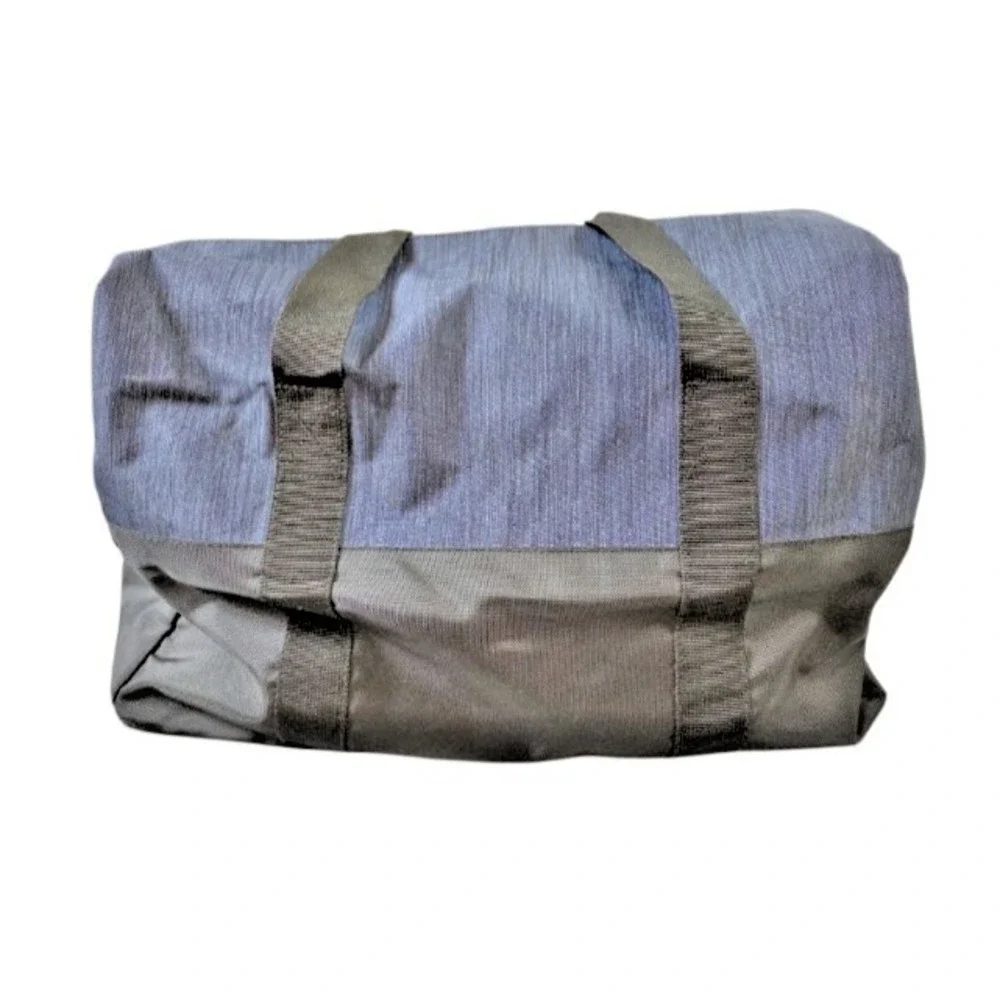 Merona Duffle Bag‎ Blue Black Colorblock Travel Gym Weekend Tote Shoulder Strap